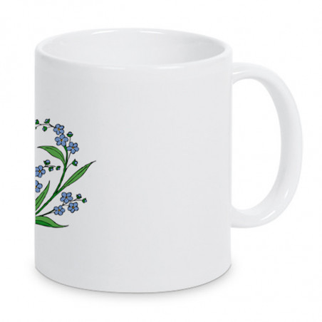 Tasse blanche avec fleur Tasse blanche avec fleur