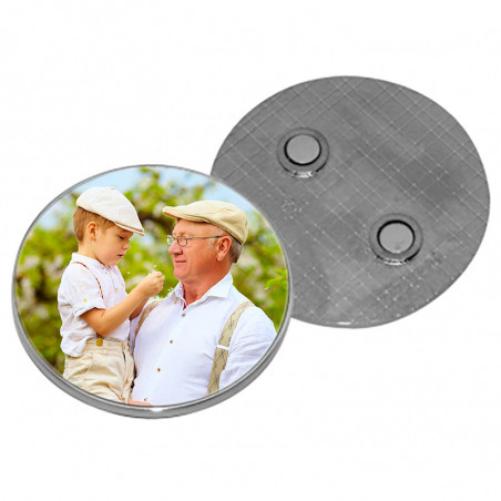 Magnet métal rond personnalisé photo Magnet métal rond personnalisé photo