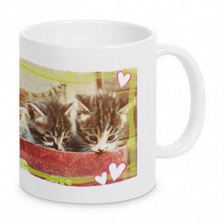 Mug bord coeur personnalisé Mug bord coeur personnalisé
