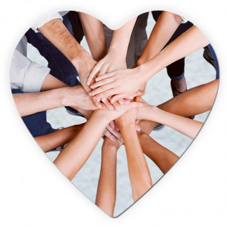 Sous verre en coeur photo Sous verre en coeur photo