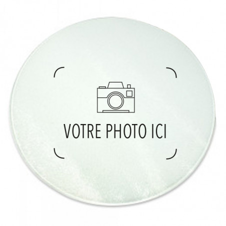 Dessous de verre rond en verre photo