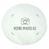 Dessous de verre rond en verre photo
