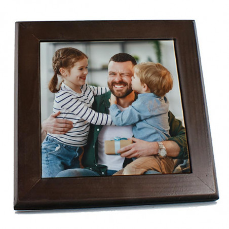 Sous plat bois personnalisé photo Sous plat bois personnalisé photo