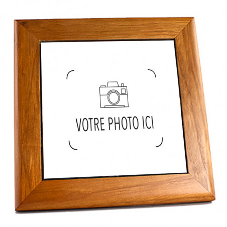 Dessous de plat bois clair avec photo