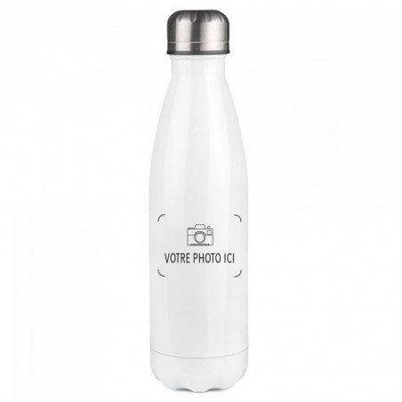 Bouteille thermos blanc personnalisable
