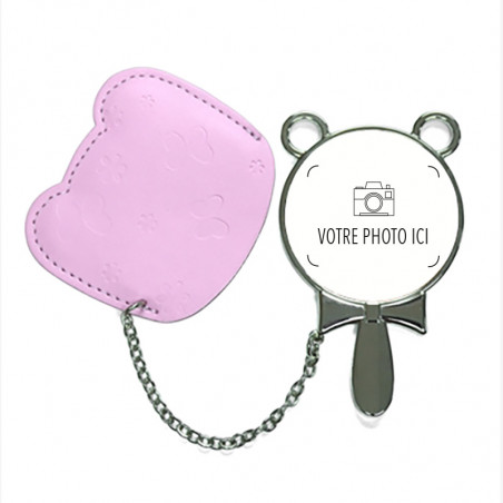 Miroir tissu ourson personnalisable