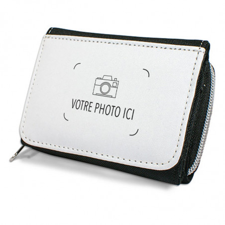 Portefeuille noir personnalisé Portefeuille noir personnalisé
