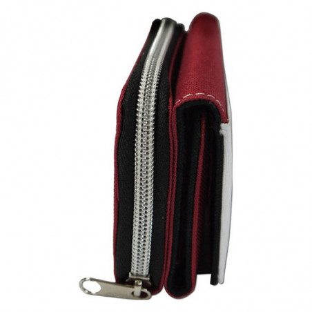 Portefeuille rouge de côté