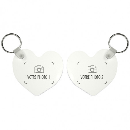 Porte clé coeur recto et verso Porte clé coeur recto et verso