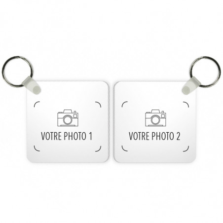 Porte clé carré recto et verso Porte clé carré recto et verso