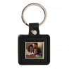 Porte clef carre cuir photo