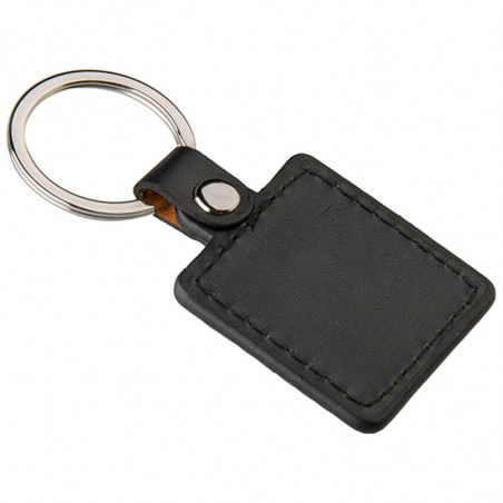 Porte clef carre cuir verso