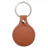 Porte clé cuir rond brun arrière