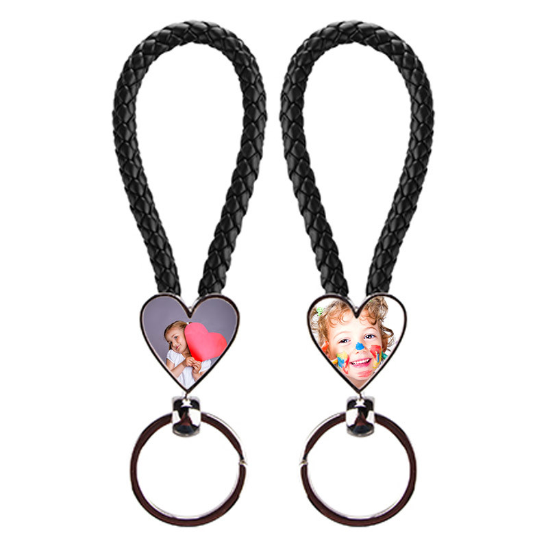 Porte clef cordon coeur personnalisé