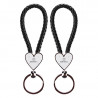 Porte clef cordon coeur noir