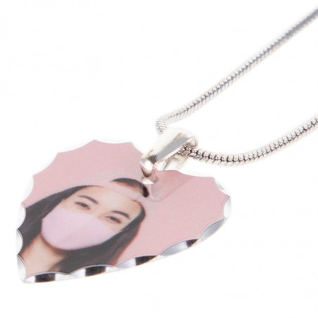 Pendentif coeur avec photo