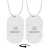 Pendentif plaque militaire 2 photos