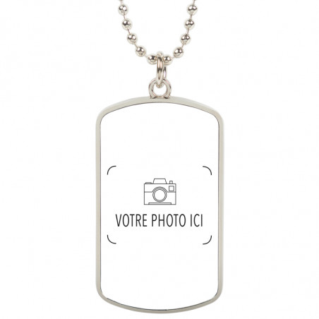 Pendentif plaque métal photo