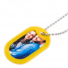 Collier id tag personnalisé jaune