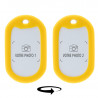 Collier dog tag personnalisé jaune