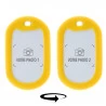 Collier dog tag personnalisé jaune