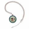 Pendentif rond strass couleur photo