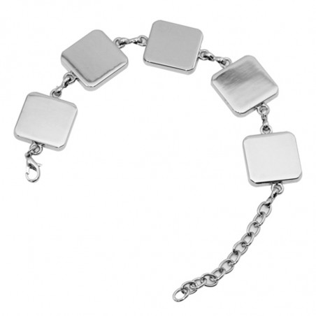 Bracelet 5  carrés verso