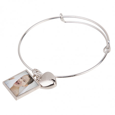 bracelet carré coeur