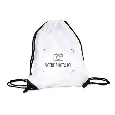 Sac de gym blanc avec photo