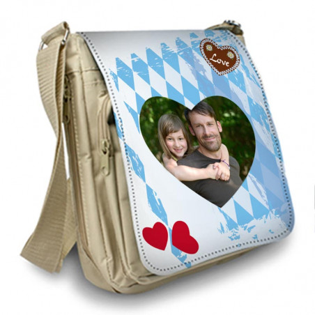 Besace photo beige montage amour Besace photo beige montage amour