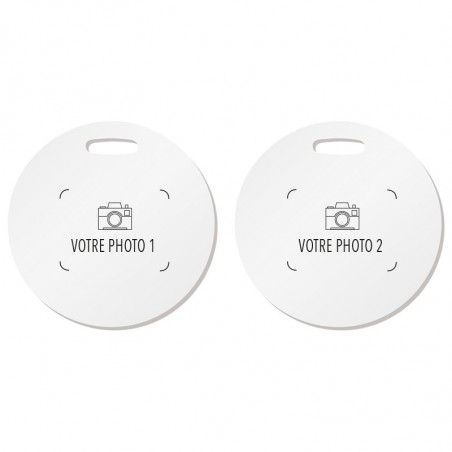 Etiquette ronde pour bagage photo