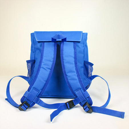 Sac à dos bleu enfant détail Sac à dos bleu enfant détail