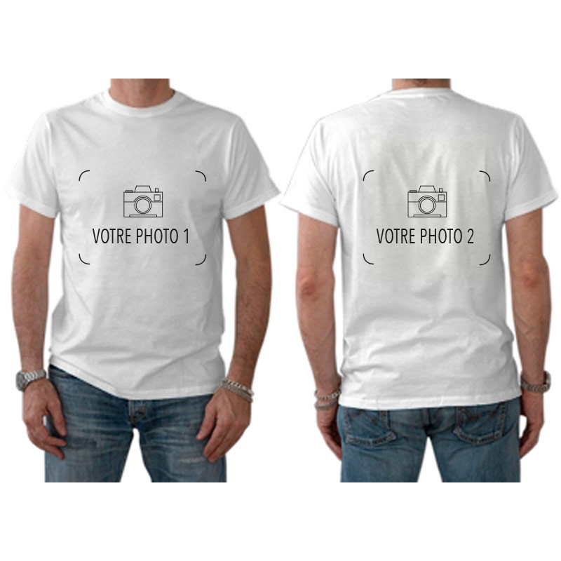 T-shirt homme blanc à personnaliser en A4