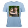 Tee shirt bleu avec photo