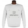 Pull de couleur blanc avec photo