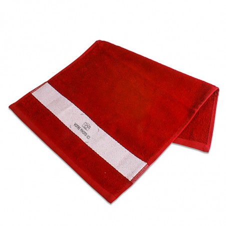 Serviette rouge personnalisable