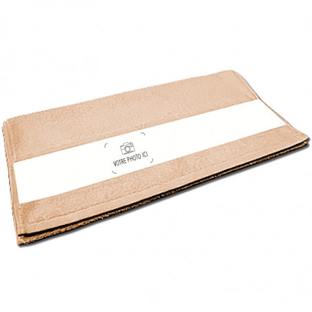 Serviette beige personnalisée