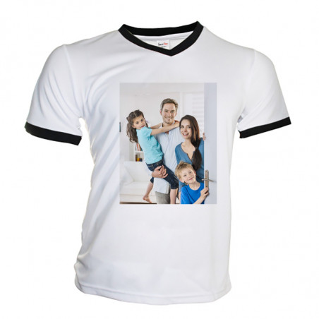 Tee shirt blanc bordure noir photo Tee shirt blanc bordure noir photo
