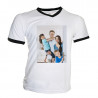 Tee shirt blanc bordure noir photo