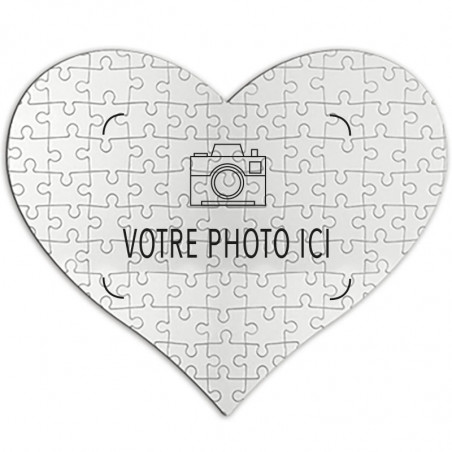 Puzzle photo personnalisé en forme de coeur