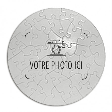 Puzzle rond personnalisé photo