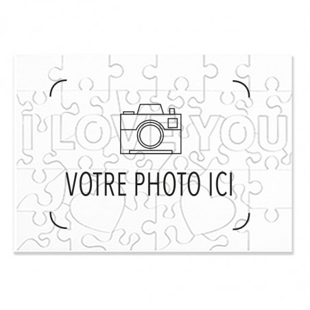 Puzzle I love you à personnaliser photo