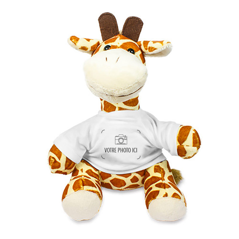 Peluche Renne de Noël - Hauteur 20 cm - Tee-shirt sublimable