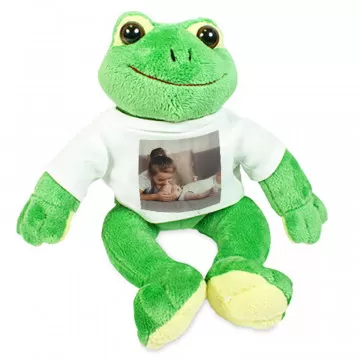 Peluche grenouille personnalisée photo