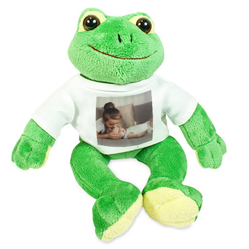 Peluche grenouille idéale pour les nouveaux-nés, à offrir dès la