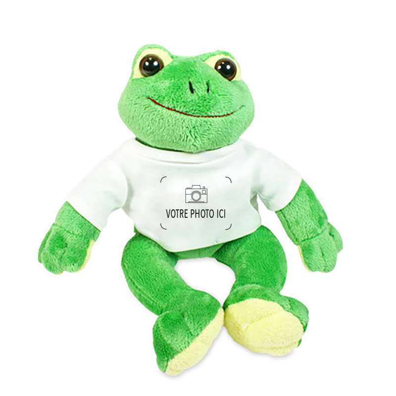 Froggy la grenouille publicitaire en peluche - Peluche Création