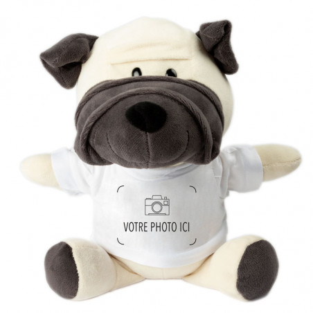 Peluche chien personnalisable photo