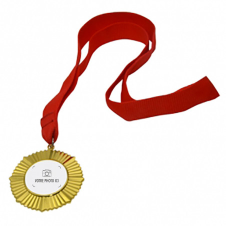 Médaille photo ronde personnalisée