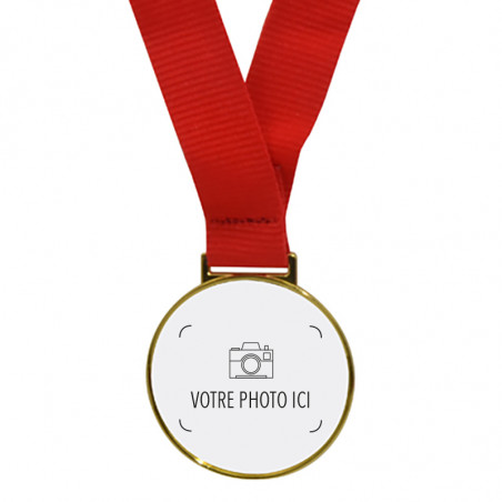 Médaille ronde personnalisée photo