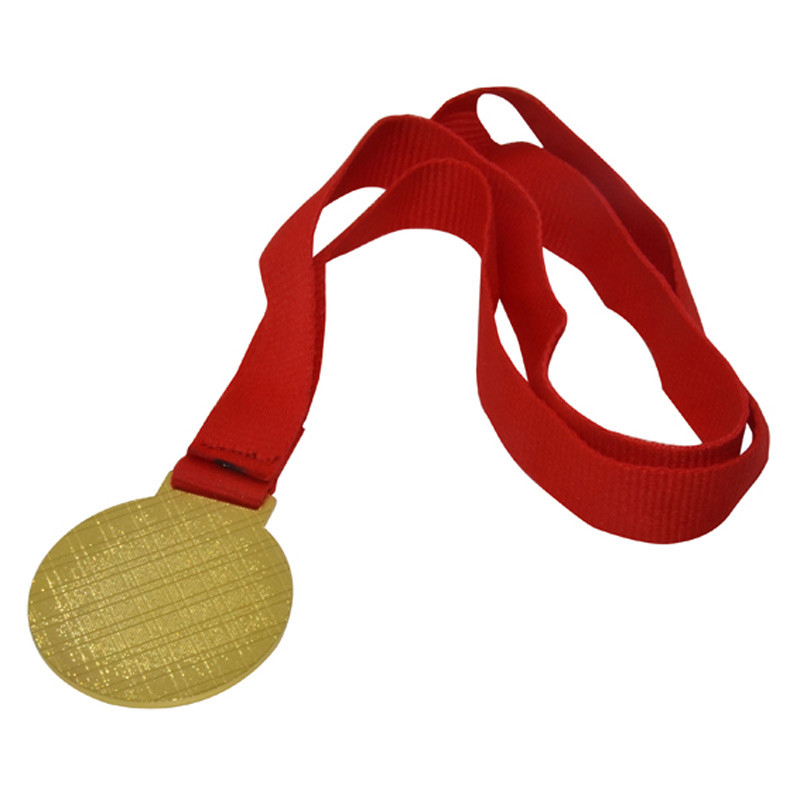 Médaille sport ronde dorée photo
